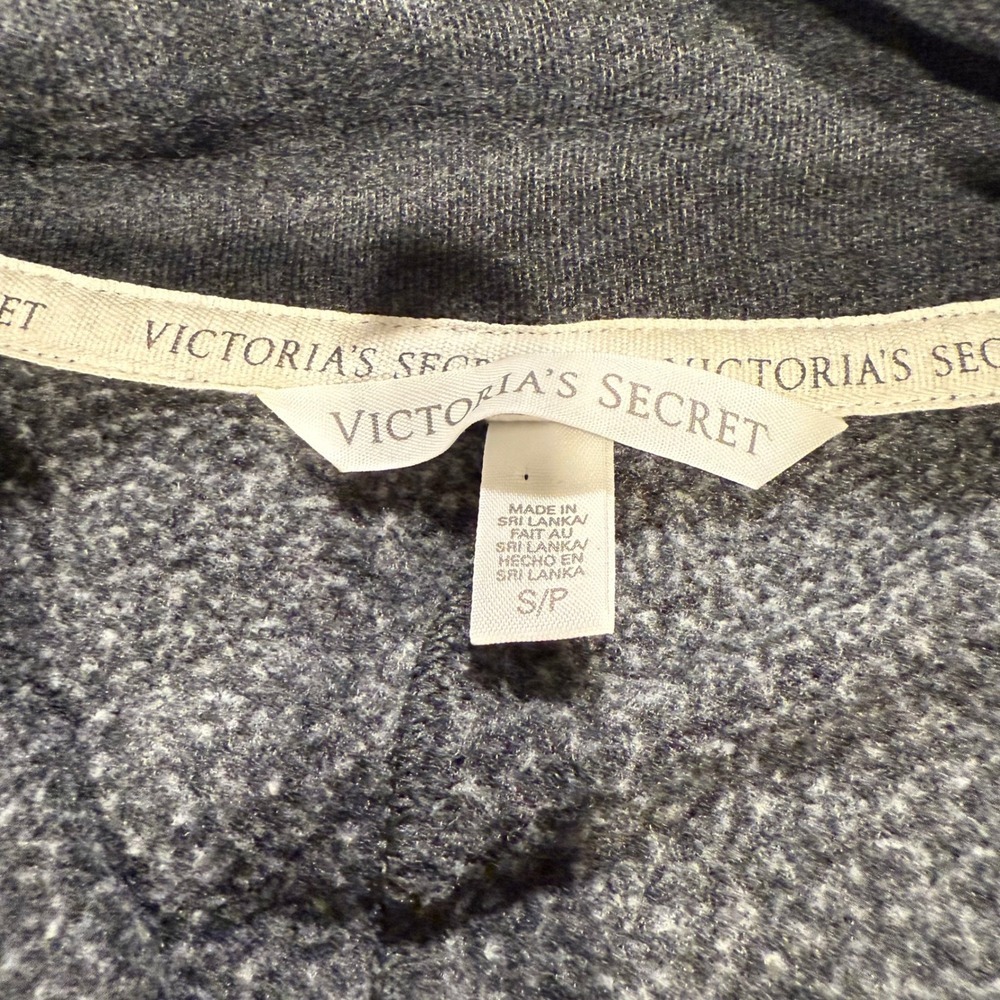Victoria's Secret Gray Quarter Zip Pullover‎ Tunic Top Angel Wings - Picture 4 of 4